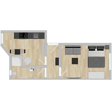 公寓 Hozo1-exklusiv Der Roze Living *